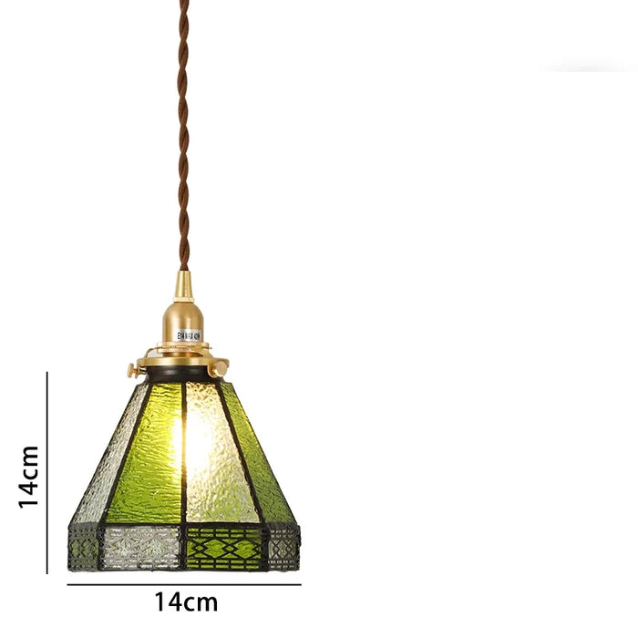 Nordic Style Glass Copper Pendant Light – Modern LED Hanging Lamp for Bedroom, Dining Room, Living Room, and Loft Decor