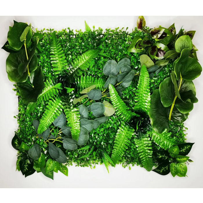 Artificial Grass Plant Panel - Decorative Fake Lawn for Fence & Wall – Silk & Plastic Subtropical Grass, Easy Installation