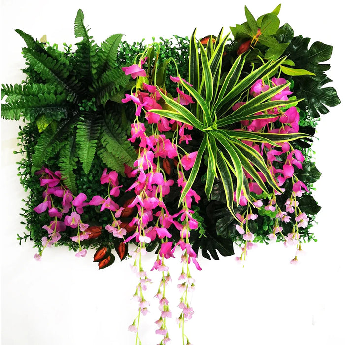 Artificial Wisteria Rose Flower Panel - Silk Hanging Wall Decoration for Wedding, Party, and Home Décor