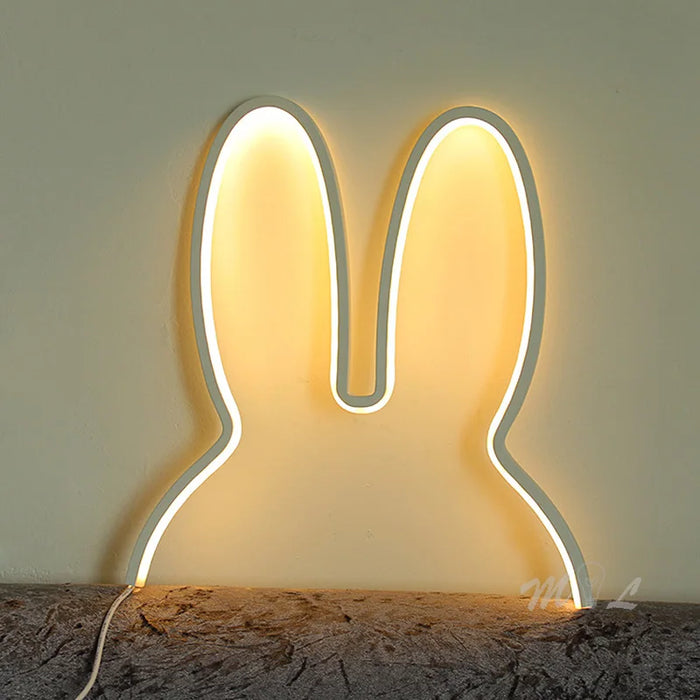 Cute Rabbit LED Night Light – 5W Modern USB Desk Lamp for Kids’ Rooms, Bedrooms, and Home Décor