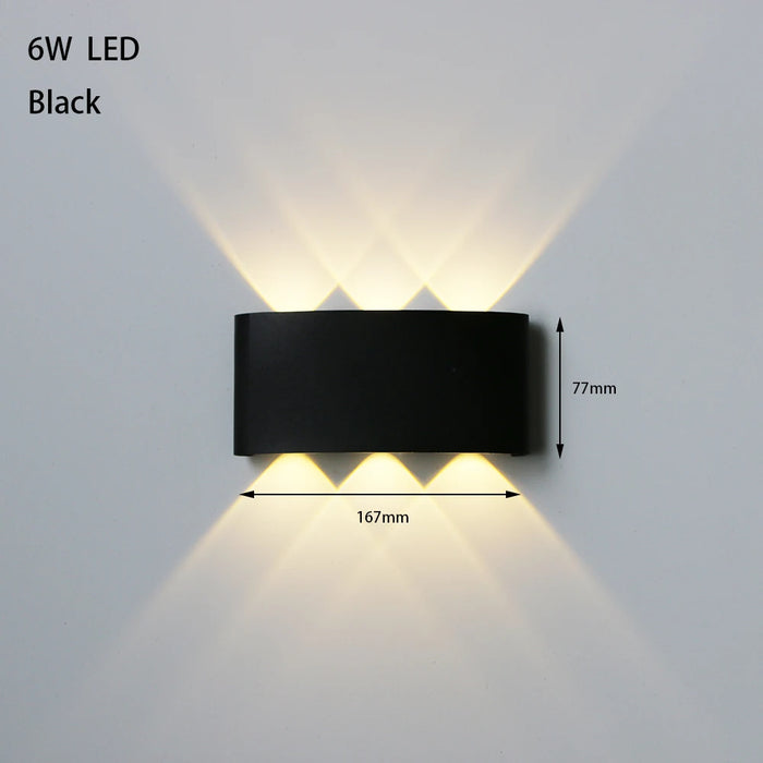 LED Outdoor Waterproof Wall Lamp – Modern Aluminum LED Wall Sconce for Bedroom, Living Room, Aisle, Corridor, and Garden – IP65 Waterproof Outdoor Lighting