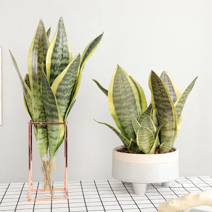 Artificial Sansevieria Plant – 21-68cm Long Tropical Piran Leaves for Hotel, Office, and Home Décor