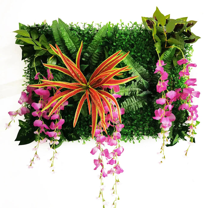 Artificial Wisteria Rose Flower Panel - Silk Hanging Wall Decoration for Wedding, Party, and Home Décor