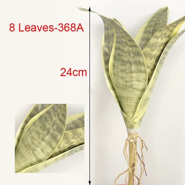 Artificial Sansevieria Plant – 21-68cm Long Tropical Piran Leaves for Hotel, Office, and Home Décor