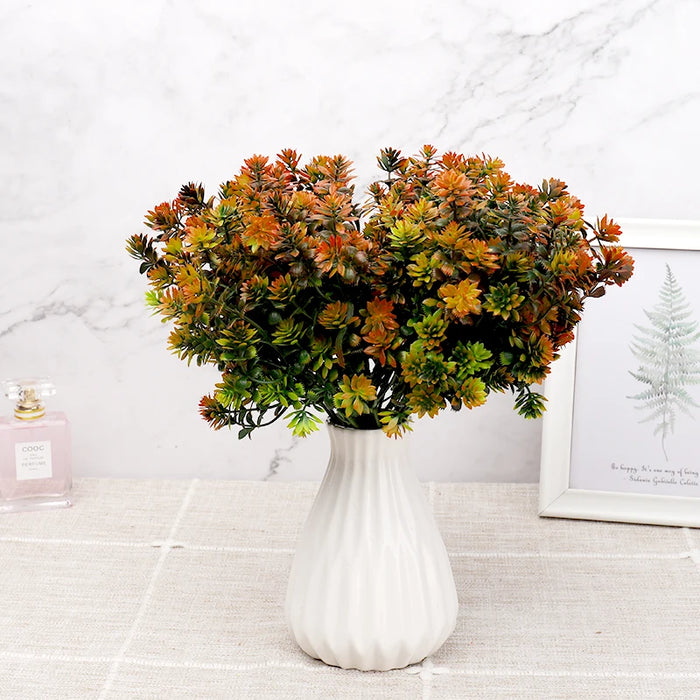 Artificial Succulent Plants & Fall Leaves Wreath – DIY Home Decor, Wedding, and Garden Decoration Accessories