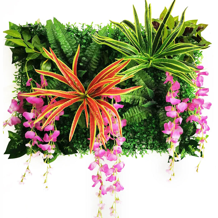 Artificial Wisteria Rose Flower Panel - Silk Hanging Wall Decoration for Wedding, Party, and Home Décor