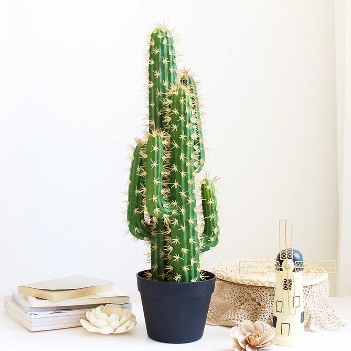 Large Artificial Cactus Tree – 30/43cm Fake Tropical Succulent Plant for Home, Office, and Party Decor