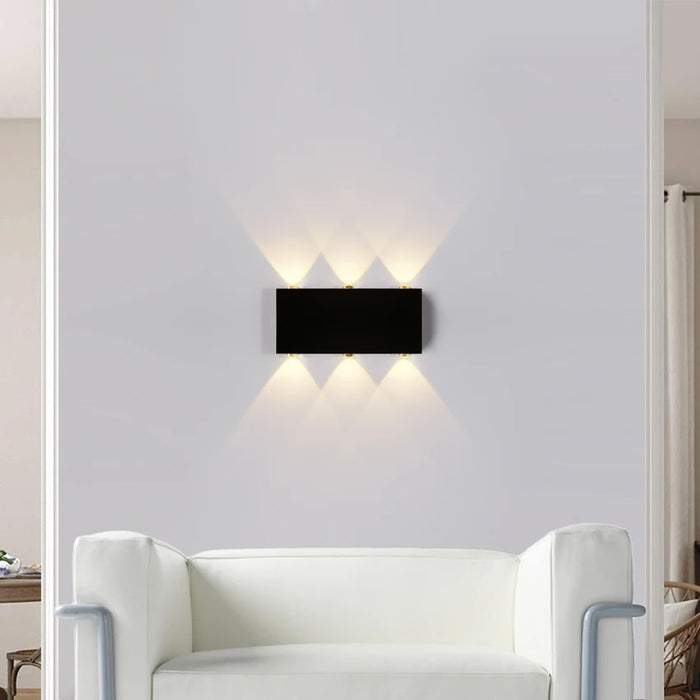 Modern Minimalist LED Wall Lamp – 2W/4W/6W Up & Down Aluminum Light for Bedroom, Living Room, Corridor & Hotel Décor