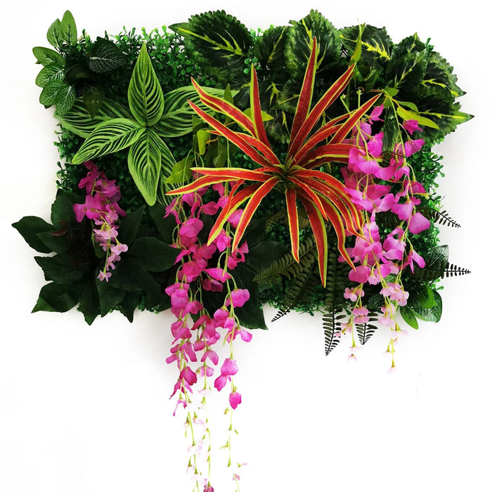 Artificial Wisteria Rose Flower Panel - Silk Hanging Wall Decoration for Wedding, Party, and Home Décor