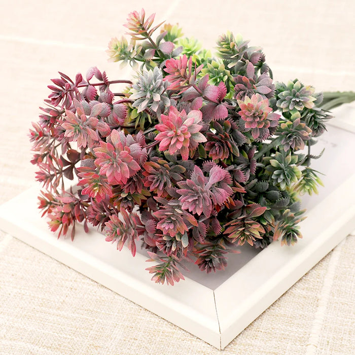 Artificial Succulent Plants & Fall Leaves Wreath – DIY Home Decor, Wedding, and Garden Decoration Accessories