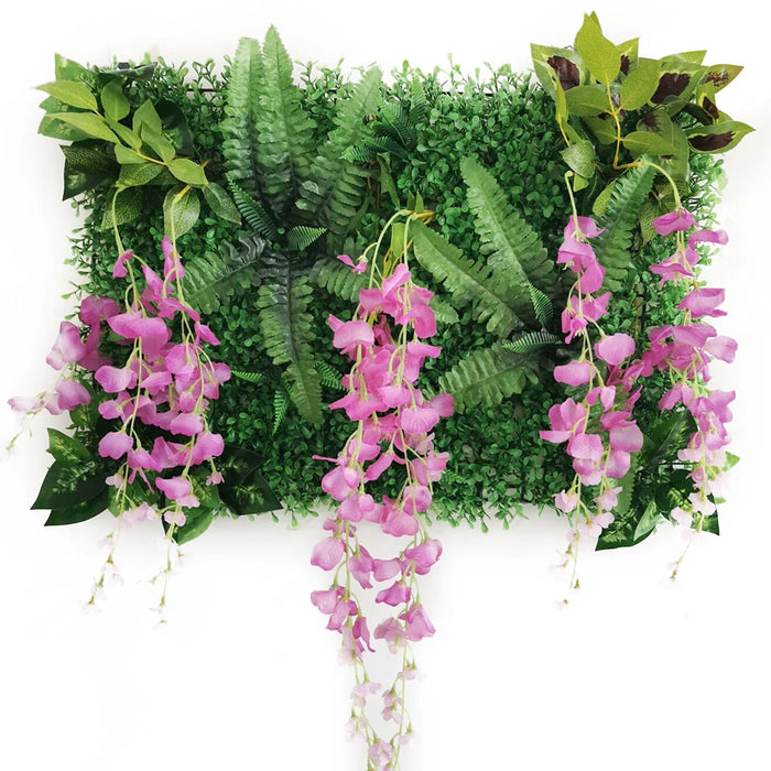 Artificial Wisteria Rose Flower Panel - Silk Hanging Wall Decoration for Wedding, Party, and Home Décor
