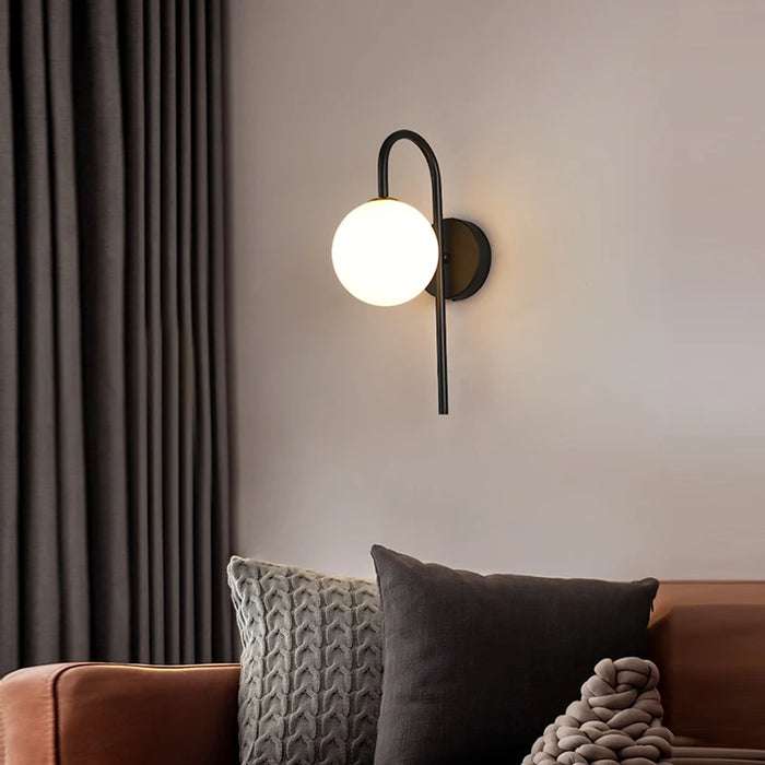 Nordic Golden LED Wall Lamp – 9W G9 Bulb Wall Sconce for Bedroom, Living Room, and Bathroom