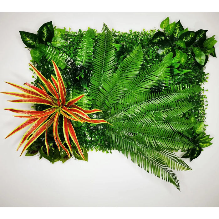 Artificial Grass Plant Panel - Decorative Fake Lawn for Fence & Wall – Silk & Plastic Subtropical Grass, Easy Installation
