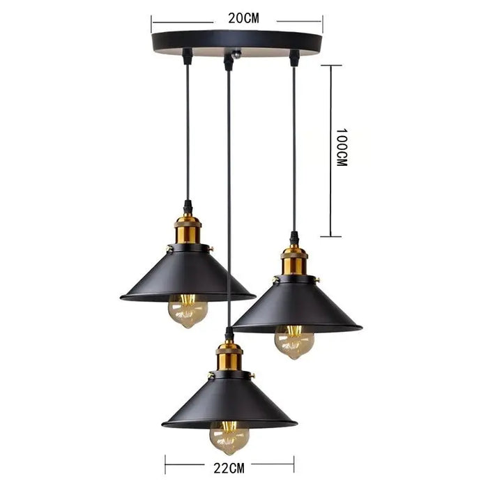 Industrial Style Iron Retro Pendant Chandelier – Creative Bar, Restaurant, Coffee Shop, and Living Room Lighting