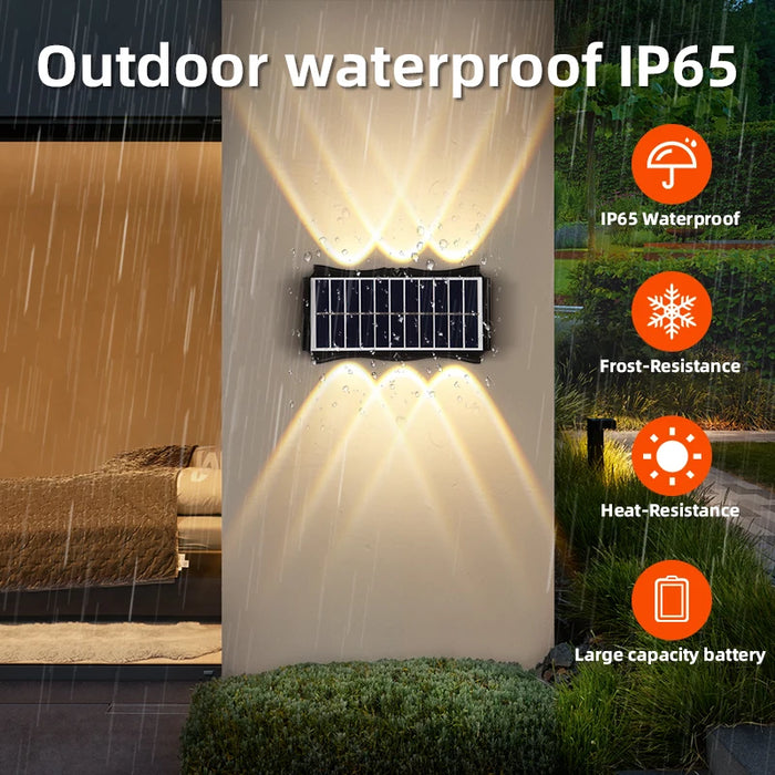 Solar LED Wall Light – Waterproof Outdoor Lamp for Garden, Balcony & Yard Decoration