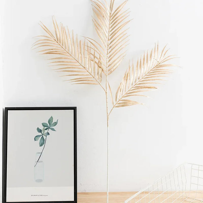 Artificial Golden Ginkgo Leaf & Eucalyptus Flower Arrangement – Perfect for Weddings, Home Decor, Christmas, and Special Occasions