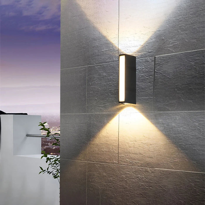 12W LED Waterproof Wall Light – Up and Down Outdoor/Indoor Aluminum Wall Lamp, IP65 Protection for Living Room, Bedroom, Garden, and Exterior Spaces