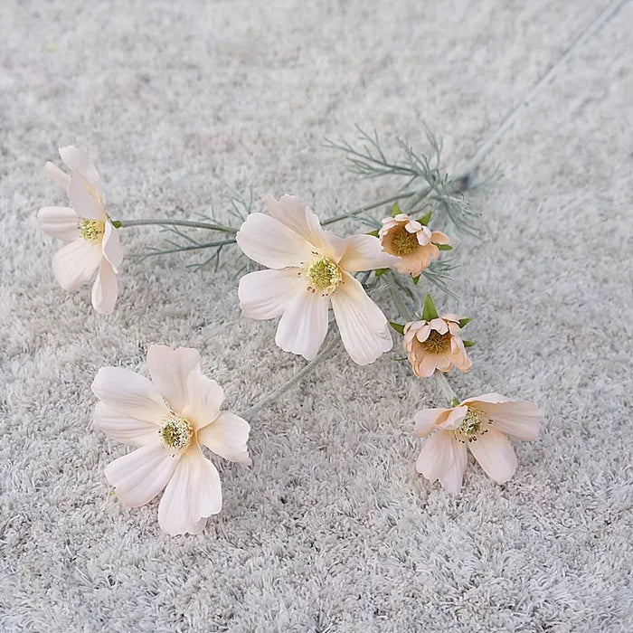 6-Head Artificial Cosmos Flowers – Silk Floral Home Decor for Living Room, Weddings, and Special Events