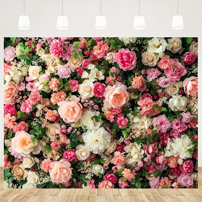 Spring Floral Rose Backdrop – Wedding, Valentine's Day, and Party Decoration for Gift Giving and Special Events