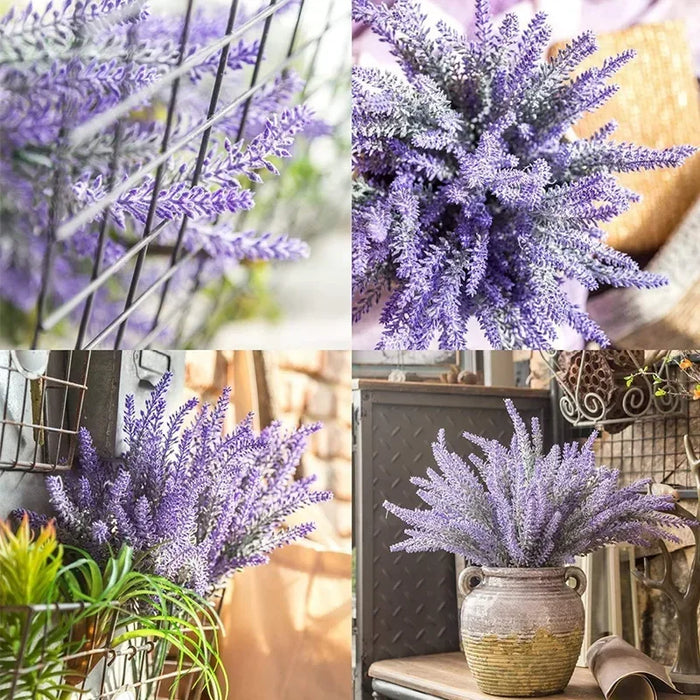 Artificial Provence Lavender Flowers – Plastic Lavender Plants for Wedding, Home, and Garden Decoration, DIY Table Centerpiece