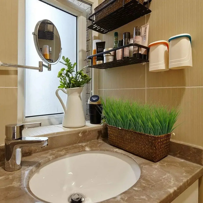 6PCS Artificial Wheat Grass Bushes – UV Resistant Faux Greenery for Outdoor, Home, Office, and Wedding Decor – Realistic Plastic Plants