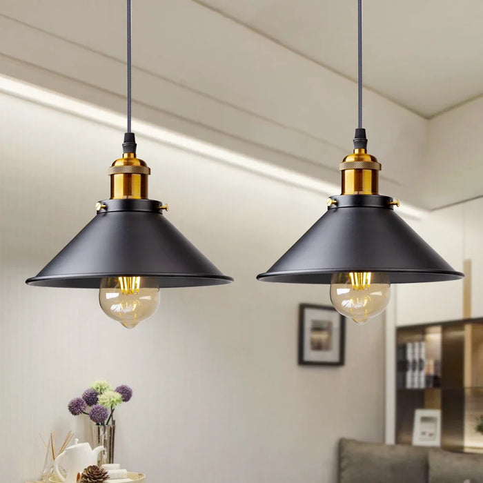 Vintage LED Iron Pendant Light – Retro Chandeliers for Loft, Kitchen, Dining Room, and Bedroom Home Lighting