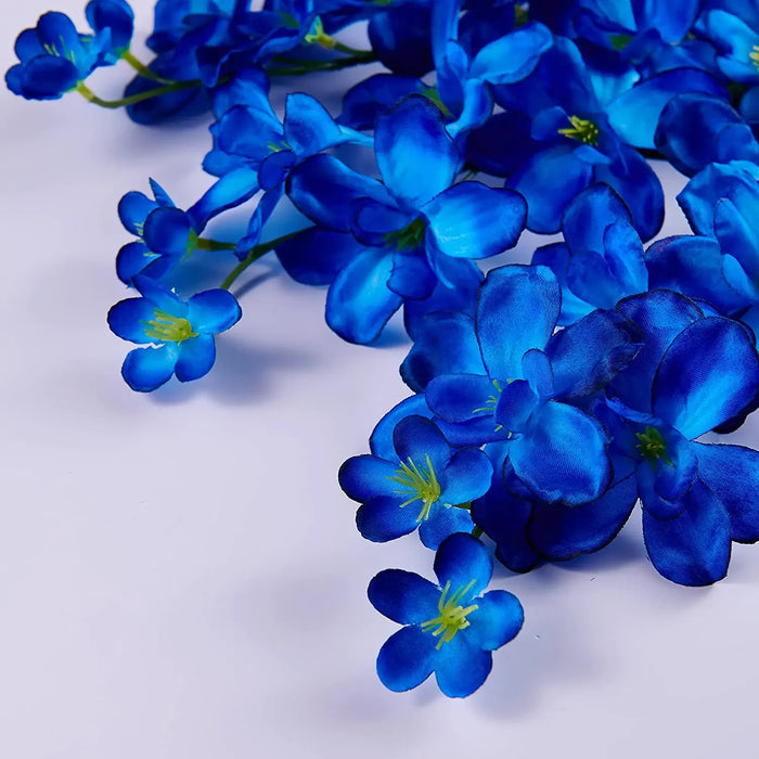 10pcs Artificial Blue Orchid Flowers with Long Stems – Bulk Decorative Faux Butterfly Orchids for Weddings and Home Decor