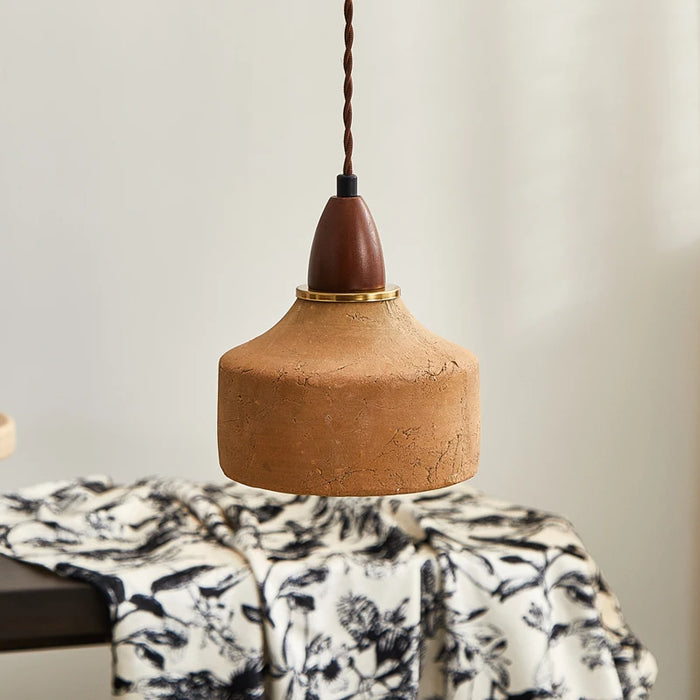 Japanese Wabi-Sabi Ceramic LED Pendant Lamp – Vintage Hanging Light Fixture for Restaurant and Home Décor
