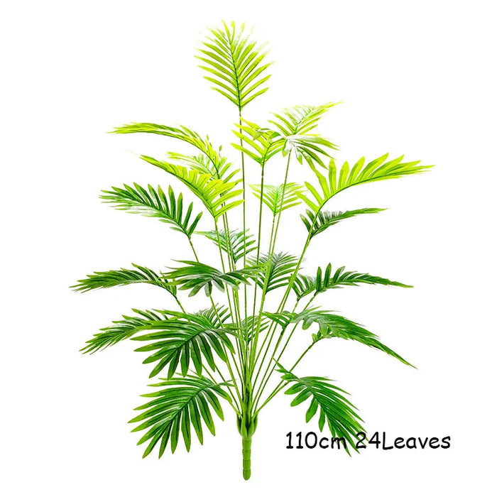 59in Artificial Palm Tree with Monstera Leaves – Large Fake Tropical Plant for Home, Garden, Shop, and Party Decor