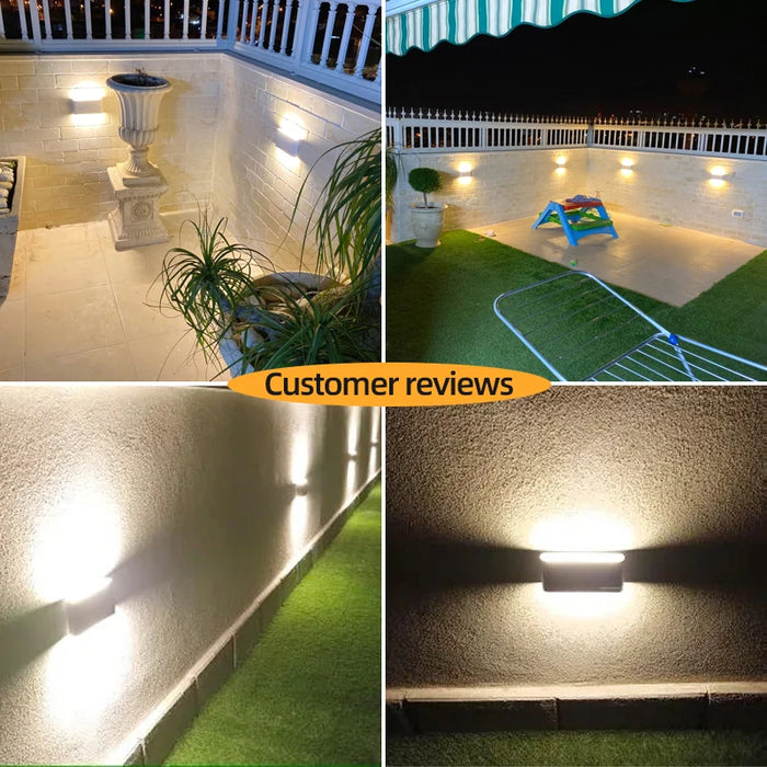 Aluminum LED Wall Lamp – IP65 Waterproof Up and Down Wall Light for Outdoor and Indoor Use, 6W/12W for Garden, Porch, Living Room, Stairs, and Corridor Lighting (Warm/White Light)