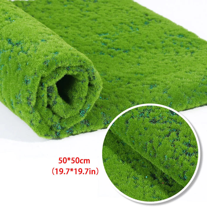 50/100cm Artificial Grass Rug – Lifelike Fake Moss Lawn Turf for Garden, Patio, Indoor, Outdoor & Wedding Decoration, DIY Landscape Mat Carpet