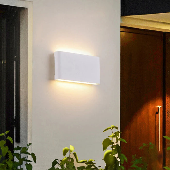 Aluminum LED Wall Lamp – IP65 Waterproof Up and Down Wall Light for Outdoor and Indoor Use, 6W/12W for Garden, Porch, Living Room, Stairs, and Corridor Lighting (Warm/White Light)