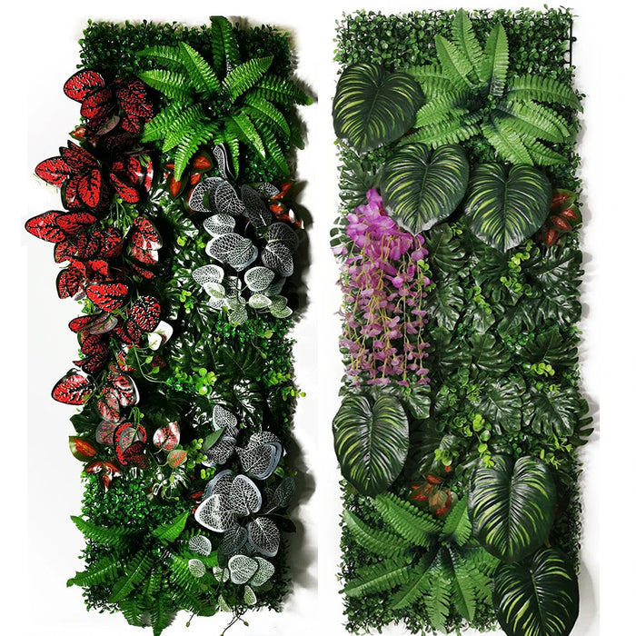 40x120cm Artificial Plant Wall – Chlorophytum Comosum Grass Panel for Garden, Wedding, Hotel, and Outdoor Decoration