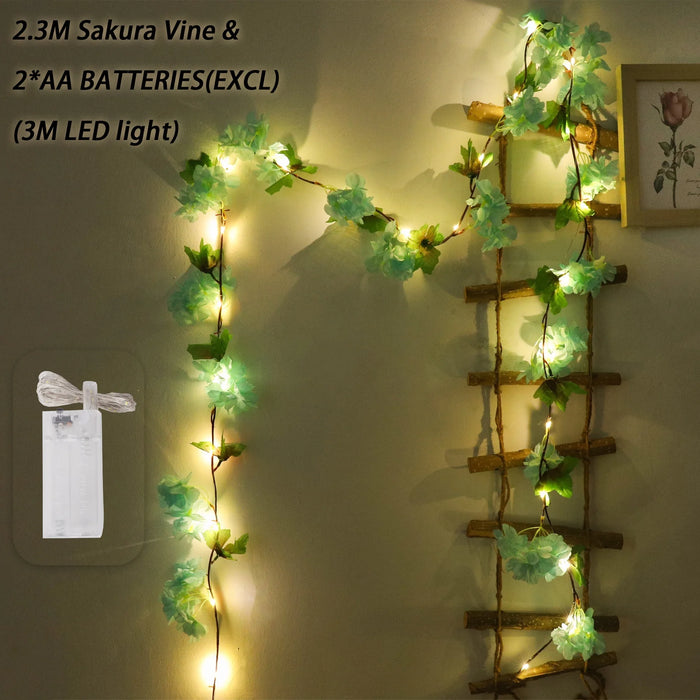 180CM Artificial Sakura Flowers Vine – Wedding Garden Arch, Home Party Decoration, Christmas Bridal Silk Flowers