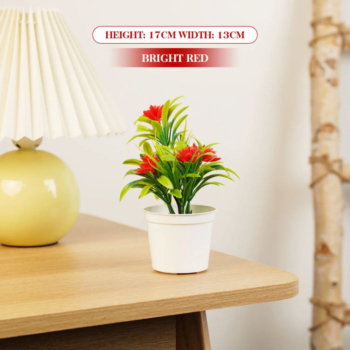 Potted Green Bonsai Artificial Plant – Decorative Fake Flower for Home, Office, Weddings, and Parties