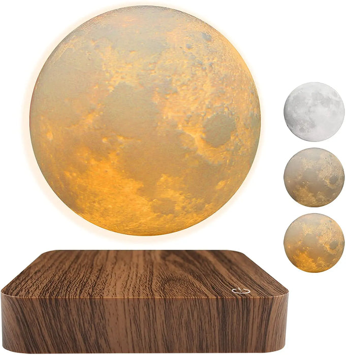 Magnetic Levitation Moon Lamp – 3D Printed Touch-Control LED Night Light for Bedroom and Desktop Decor