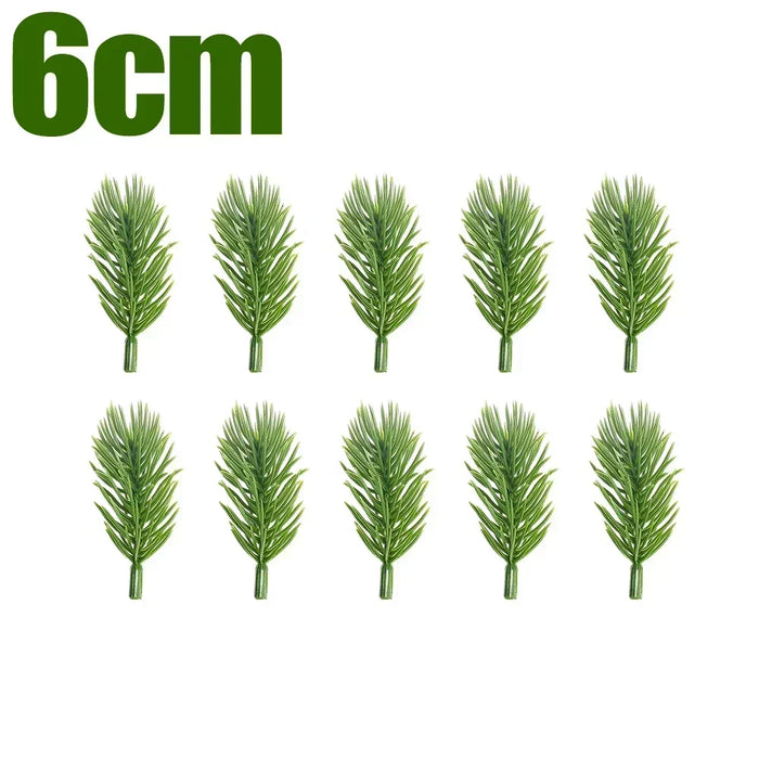 Artificial Pine Needles for Christmas Decoration – 6-12cm Green Fake Pine Branches for DIY Wreaths, Xmas Tree, & Ornaments