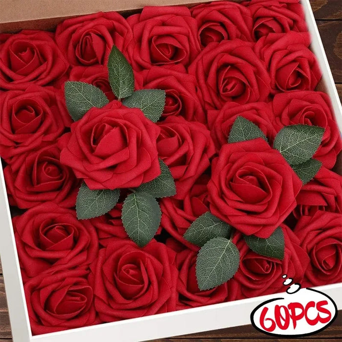 Artificial Foam Rose Flowers – Multicolor Fake Roses for DIY Wedding, Party Bouquets, Valentine's Day & Home Decor