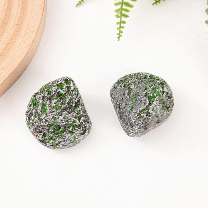 10PCS Mossy Gray Stone Multi-Shaped Planting Moss Blocks – DIY Simulation Green Plants for Garden Decoration