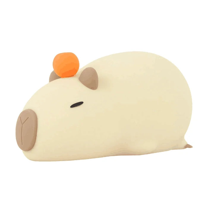 Cute Cartoon Capybara Silicone Night Light – USB Rechargeable, Timing Dimming Sleep Lamp for Kids' Room, LED, 16 Hours of Usage