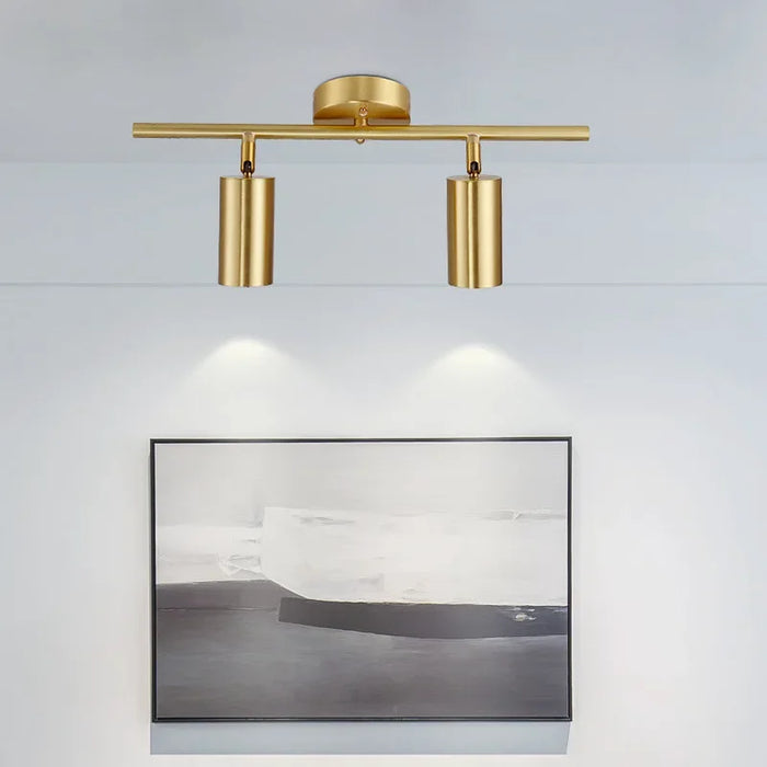 Modern Gold Spotlight Ceiling Light – Nordic Minimalist E27 LED Fixture for Living Room, Bedroom, and Kitchen