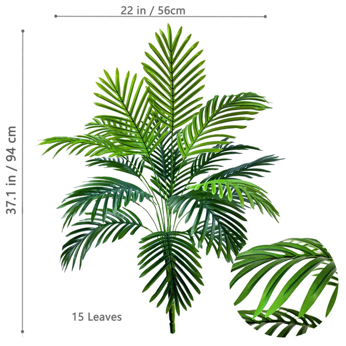 105cm/41.3in Artificial Areca Palm Tree – Fake Tropical Yellow Palm Plant for Indoor, Home, Office, and Event Decor