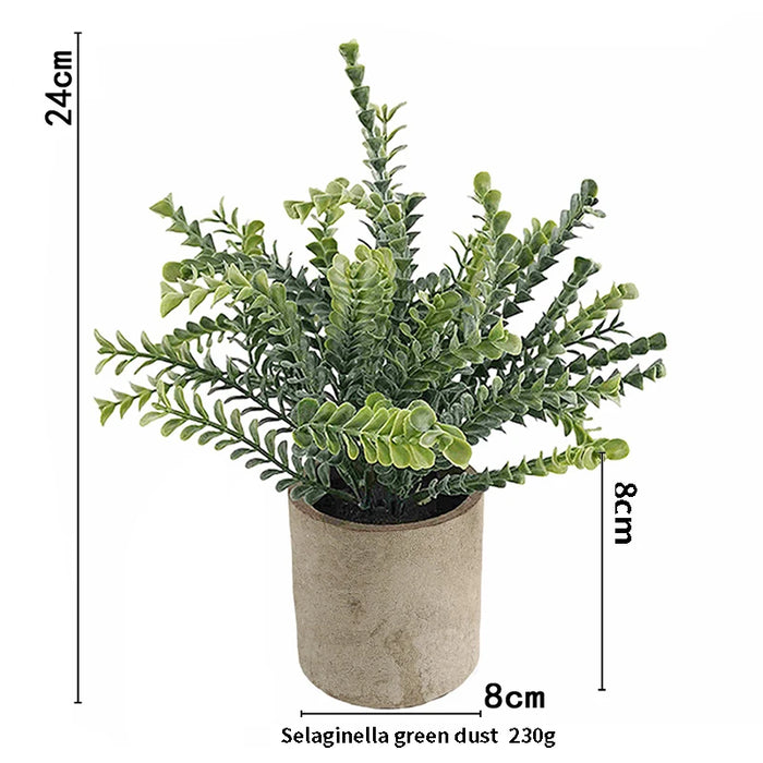 Artificial Eucalyptus Plant in Pot – Small Fake Bonsai for Home, Office, and Restaurant Desk Decoration