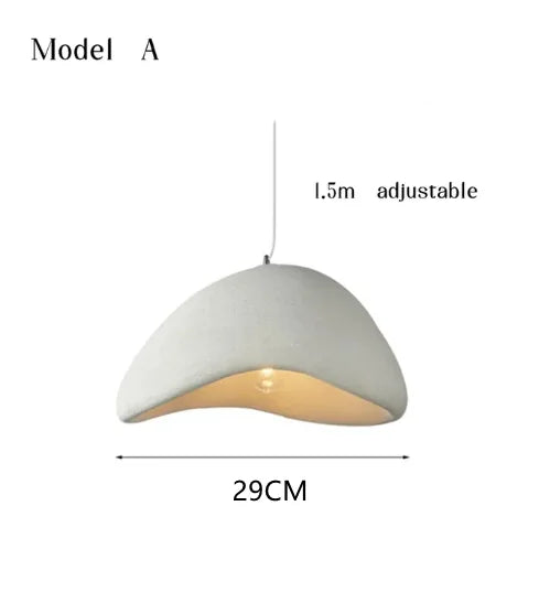 Wabi Sabi Cream Style LED Chandelier – Modern Pendant Light for Living Room, Bedroom, Restaurant & Bar – E27 Lamp for Indoor Decoration