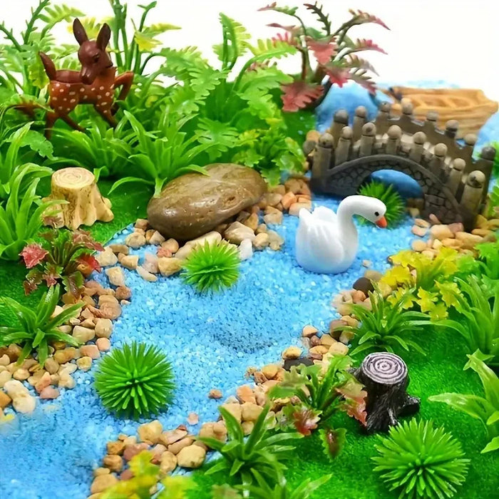 45pcs Miniature Shrubs & Bushes - Colorful Model Plants for Train Railways, Sand Scenery, Military Layouts & Architecture