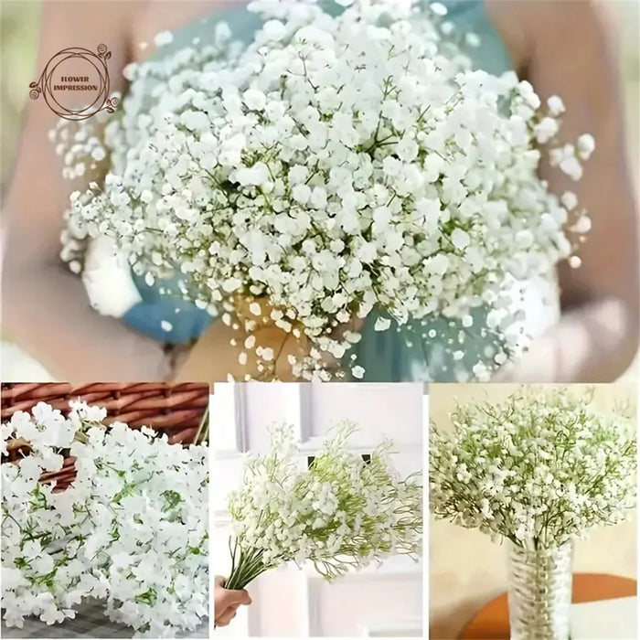30pcs Artificial Baby's Breath Flowers – Real Touch Gypsophila for Wedding, Engagement, Home, and Room Decoration