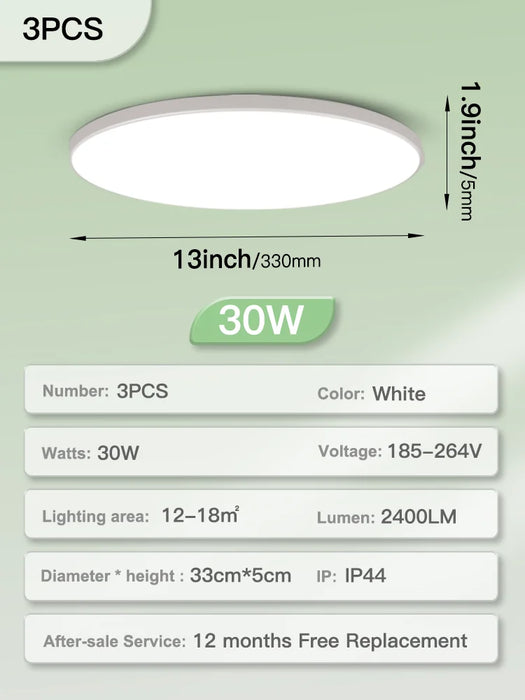 Modern LED Ceiling Light – Energy-Saving Panel Lamp for Kitchen, Bedroom, Living Room, and Corridor