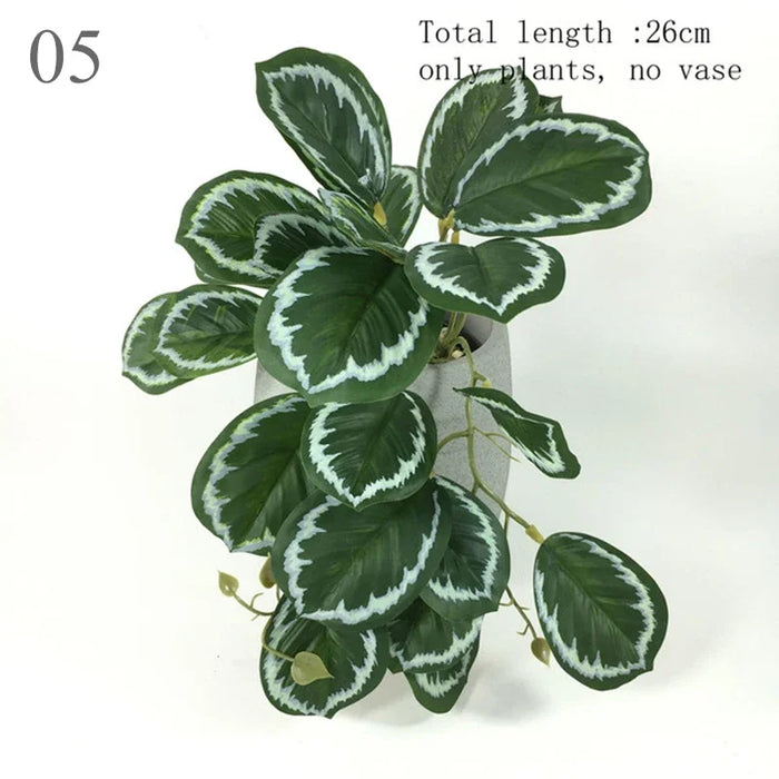 Artificial Vine Terrarium Plants – Plastic Leaf Rattan Greenery for Home, Balcony, Wedding, and Garden Décor