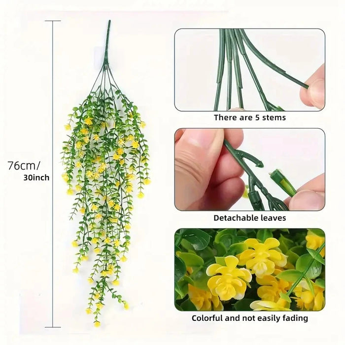 30-inch Artificial Eucalyptus Vine – Lifelike Fake Plant for Home, Wedding, Garden, and Outdoor Decoration