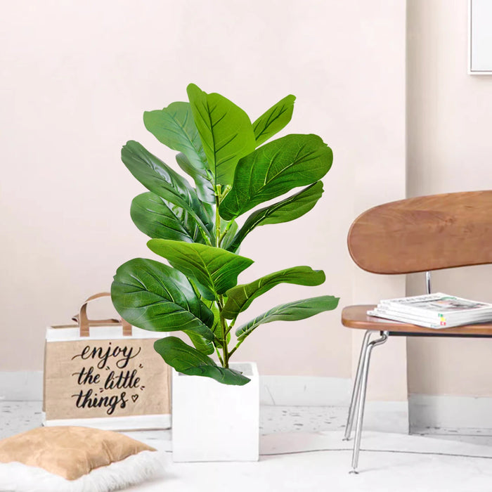 Artificial Violin Ficus Tree – 45-63cm Nordic Style Potted Plant for Home, Office, and Garden Decoration